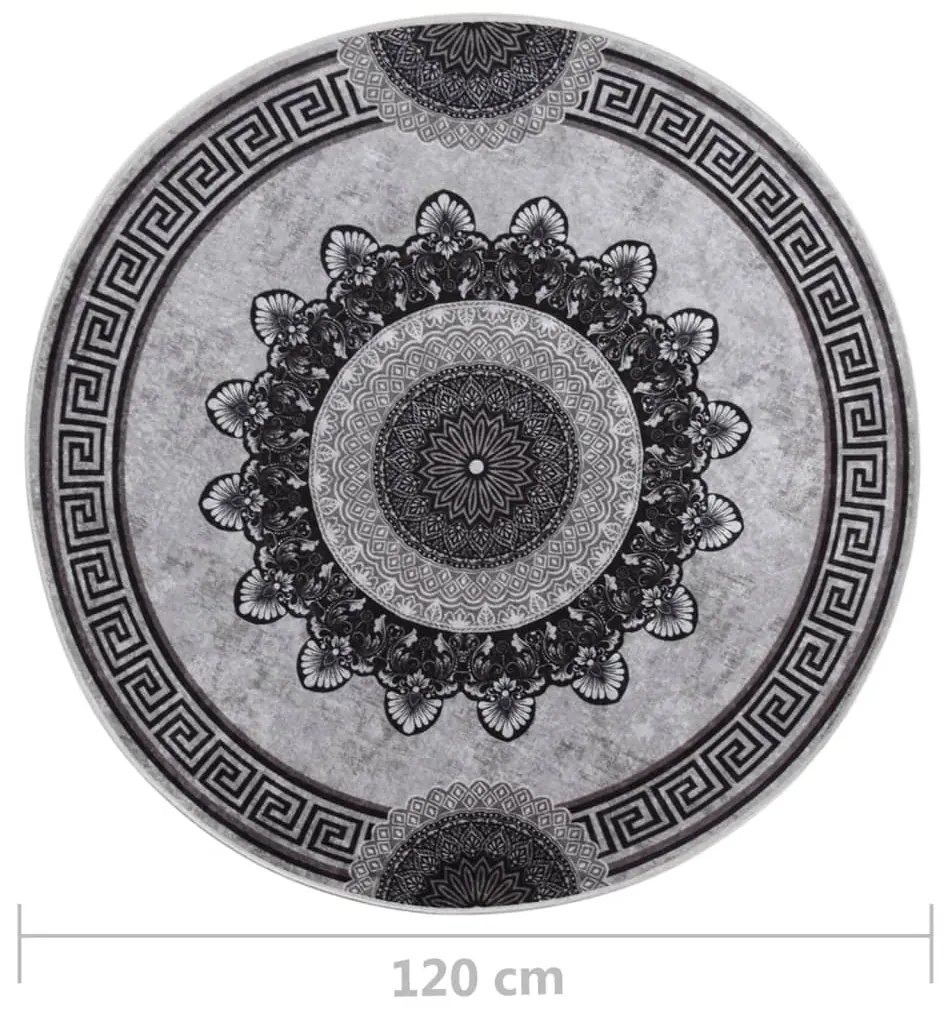 Tapete lavável antiderrapante φ120 cm multicor