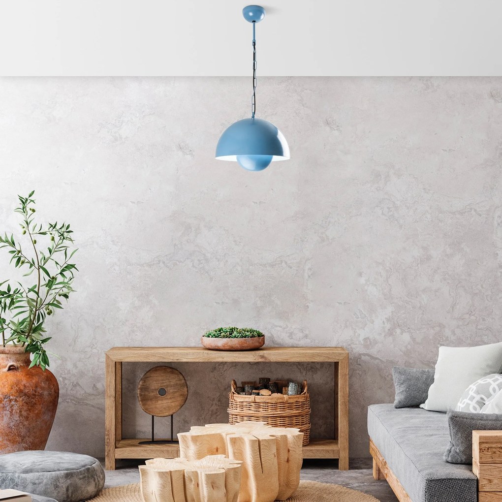Candeeiro de Teto Kure – Azul Claro – Ø30 h:25 cm