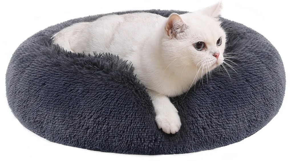 Cama suave para animais de estimação com capa destacável | FEANDREA | 50 x 50 x 20 cm | cinzento | PGW037G02.
