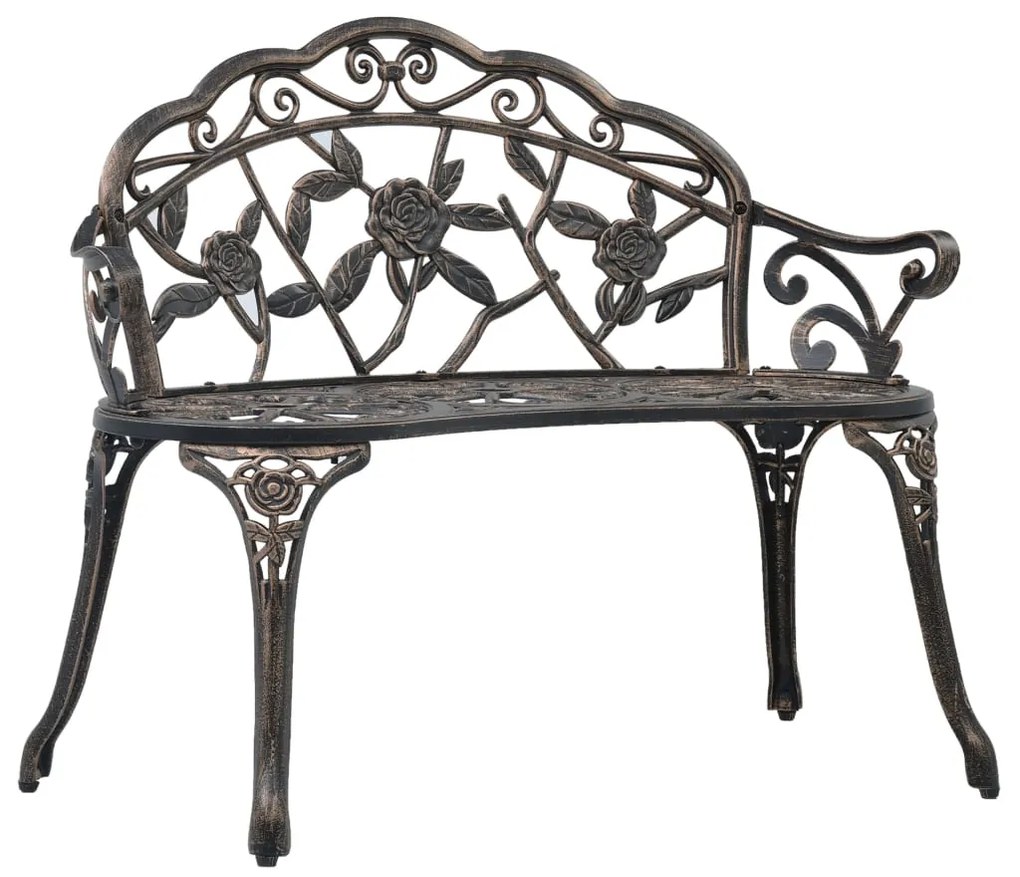 vidaXL Banco bistrô 100 cm alumínio fundido bronze