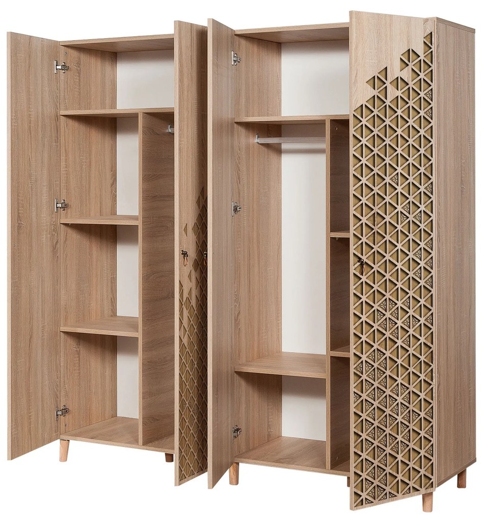 Roupeiro Imaj – Carvalho Sonoma – 180x192x52 cm