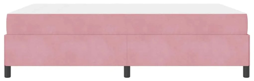 Estrutura da Cama Outros Rosa e branco 140 x 190 cm Veludo