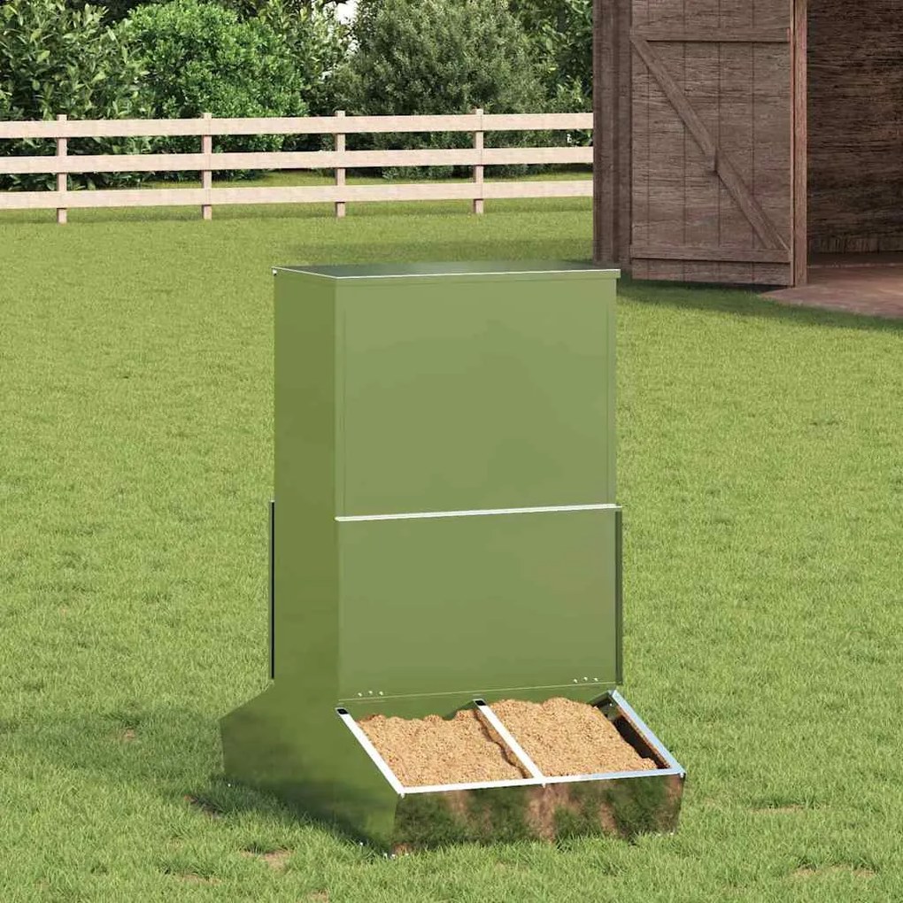 vidaXL Comedouro para Porcos Prateado 82 x 51 x 91,5 cm
