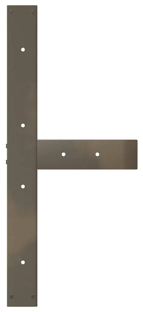 Pés de mesa de jantar em forma de T, 2 peças, preto, 70x35x(72-73) cm,