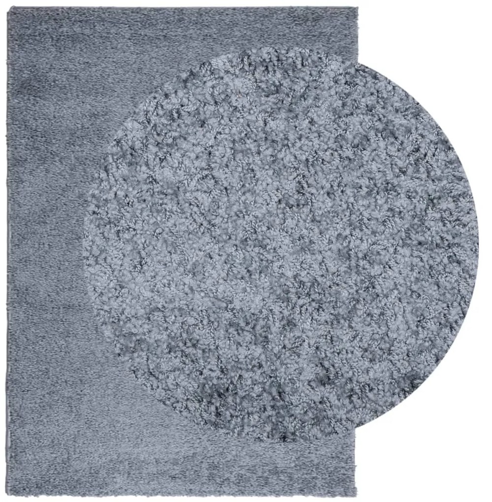Tapete shaggy de pelo alto PAMPLONA 240x340 cm azul