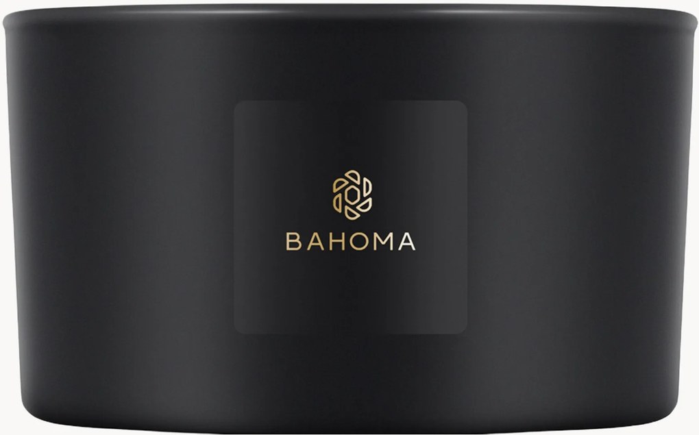 Vela perfumada de três pavios artesanal Obsidian (figo preto)