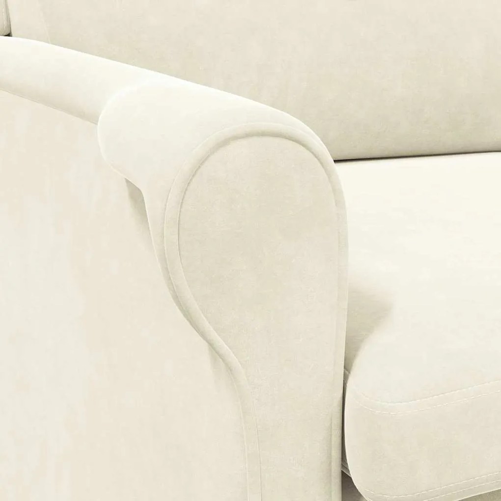 Poltrona Creme Creme Poltrona de tamanho padrão