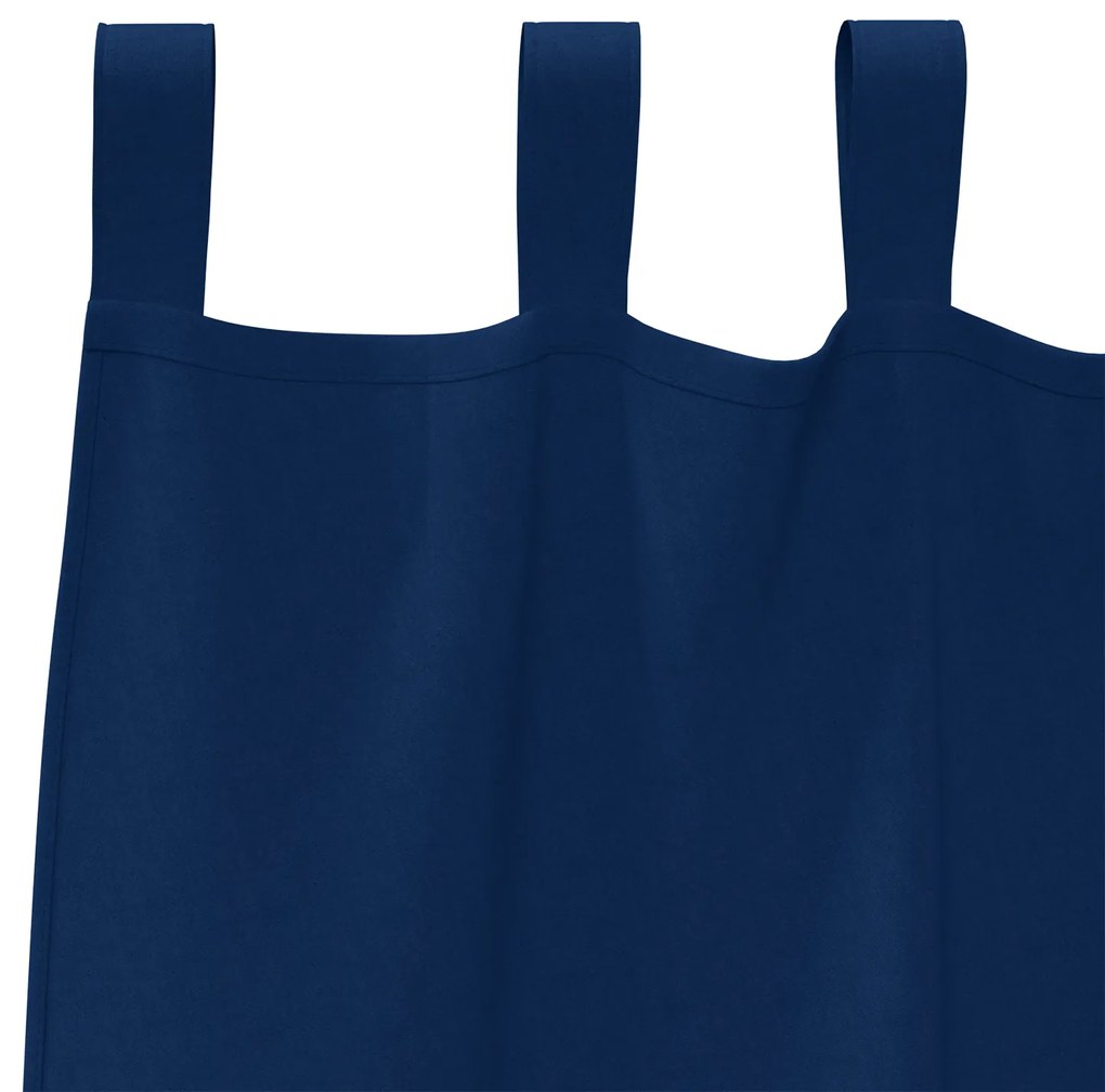 Cortinas opacas 2 pcs Azul escuro 225 x 140 cm Poliéster