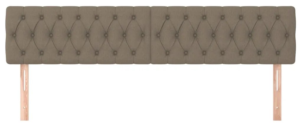 Cabeceira cama 2 pcs tecido 90x7x78/88 cm cinzento-acastanhado