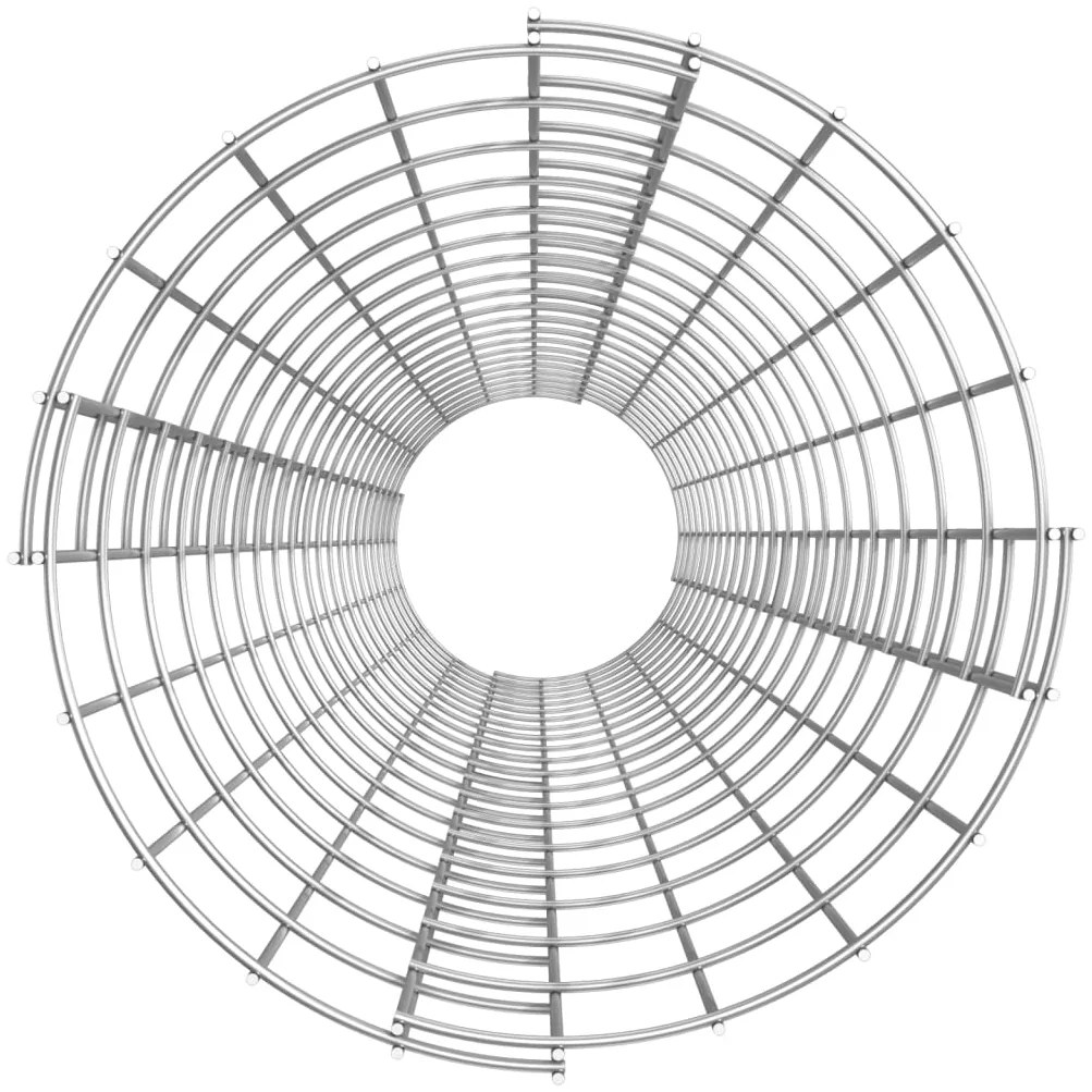 Canteiro elevado/cesto gabião circular 3pcs Ø30x200cm aço galv.