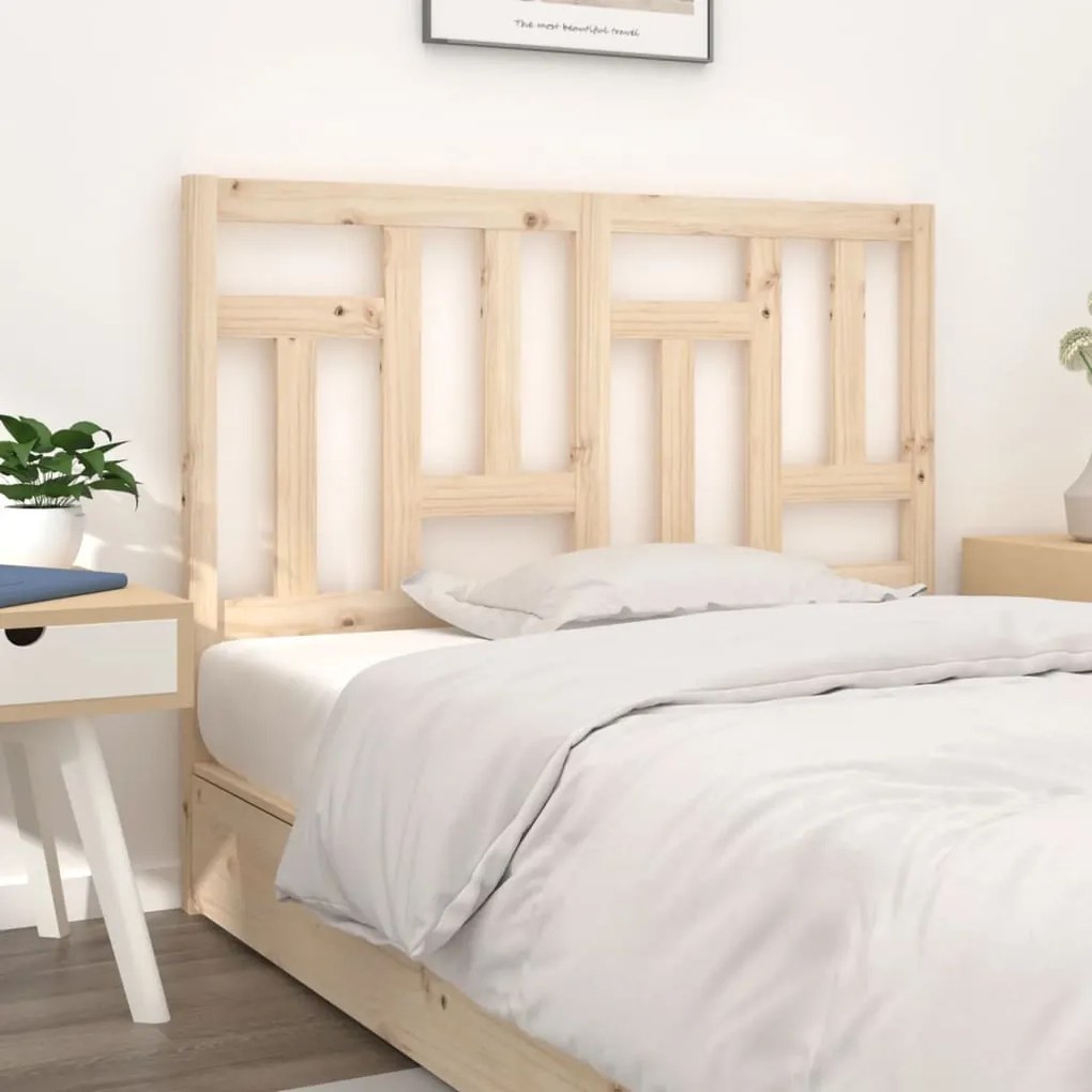 vidaXL Cabeceira de cama 155,5x4x100 cm pinho maciço