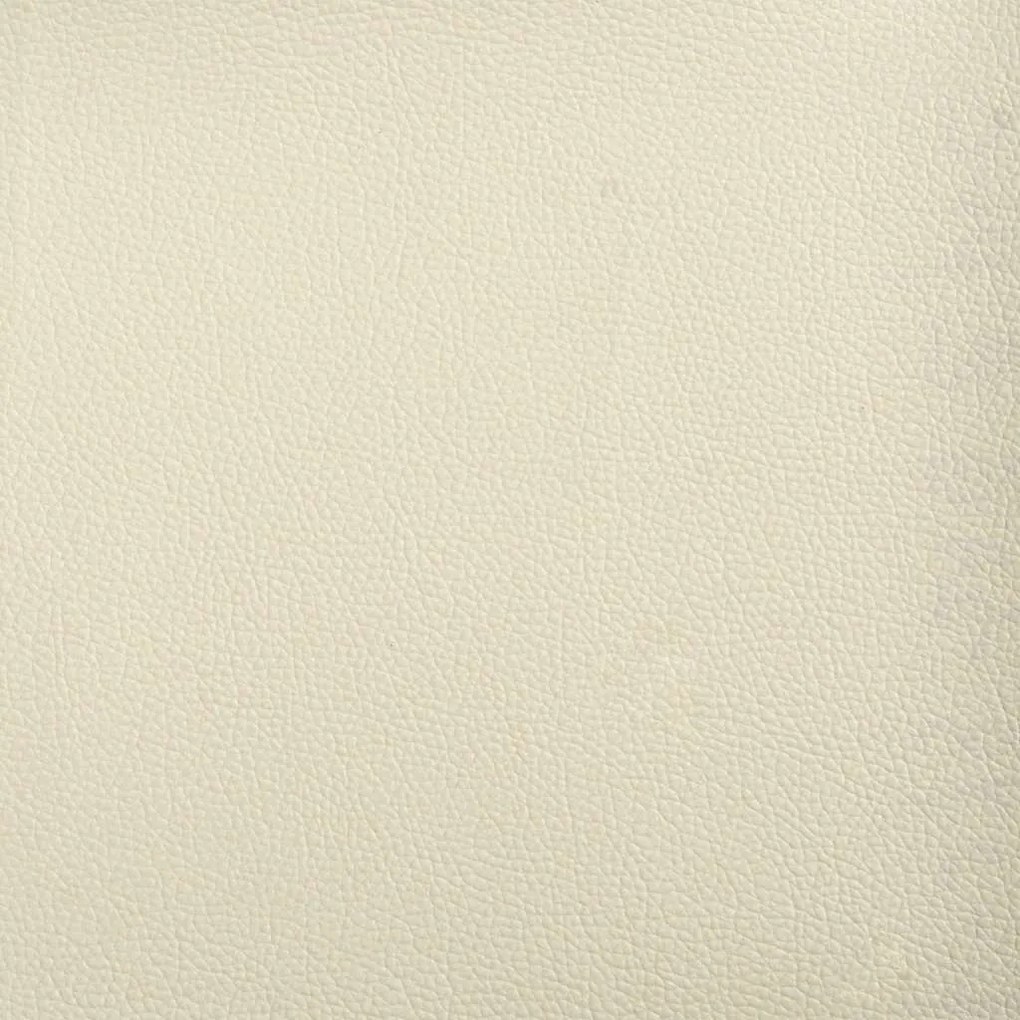 Sofá de 2 lugares 120 cm couro artificial cor creme