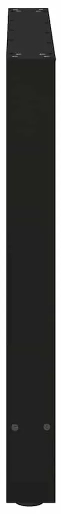 Pés para mesa de jantar pretos 2 peças 80x(72-73) cm aço