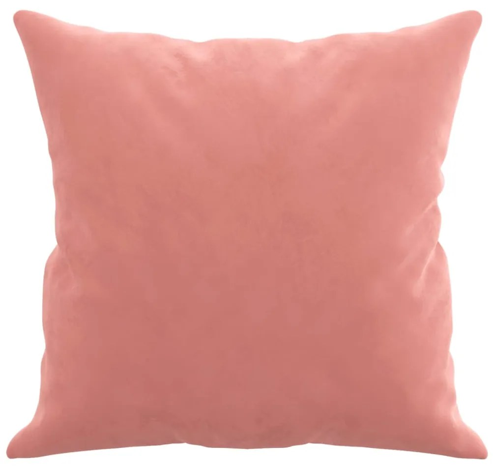 Almofadas decorativas 2 pcs 40x40 cm veludo rosa