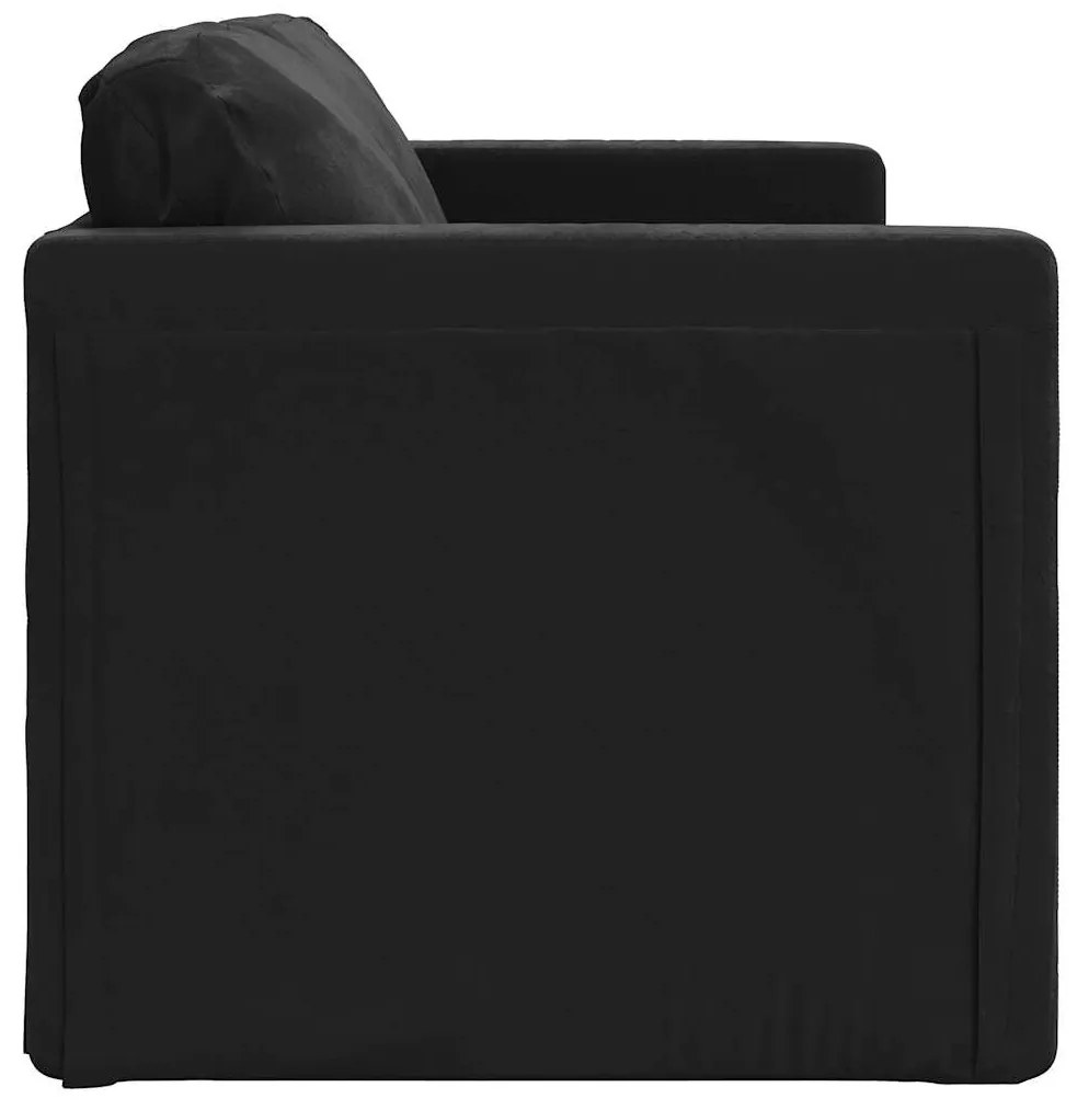 Sofá-cama sem pés 122x204x55 cm veludo preto