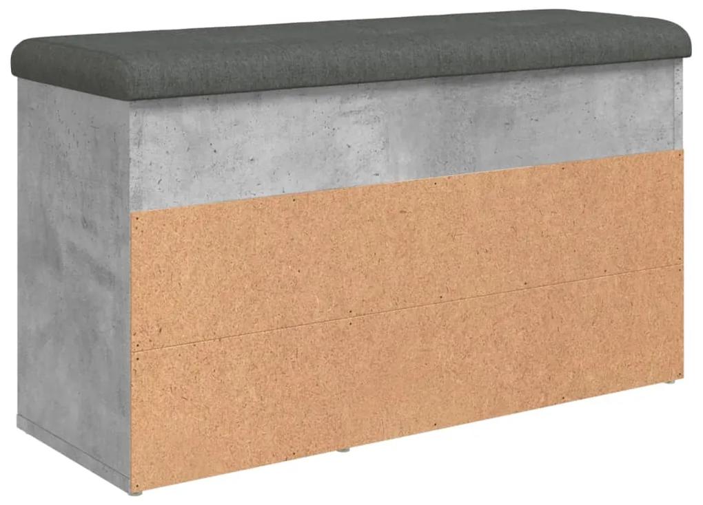 Banco sapateira 82x32x45,5cm derivados madeira cinzento cimento