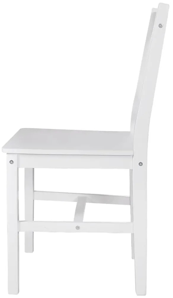Cadeiras de jantar 4 pcs madeira de pinho branco