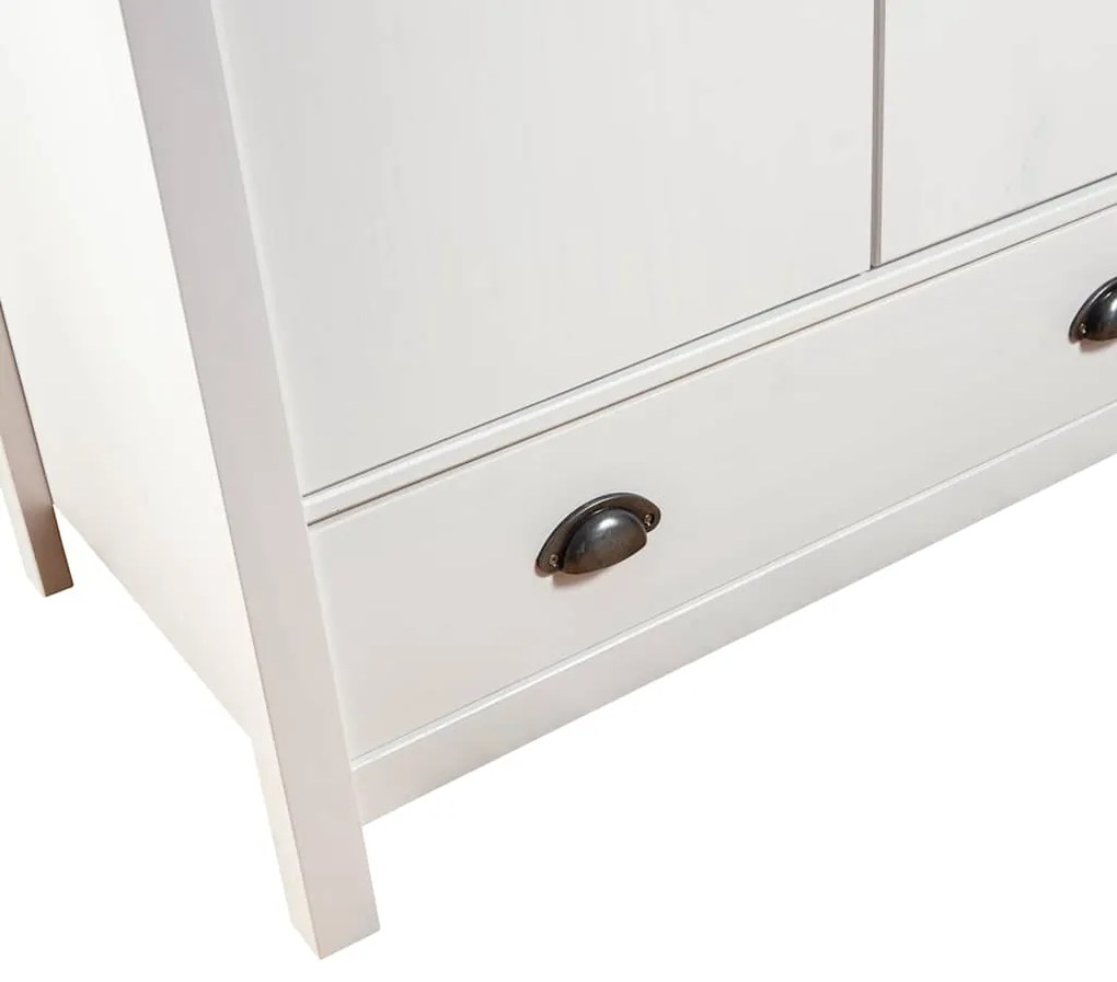 Roupeiro 2 portas Hill 89x50x170 cm pinho maciço branco