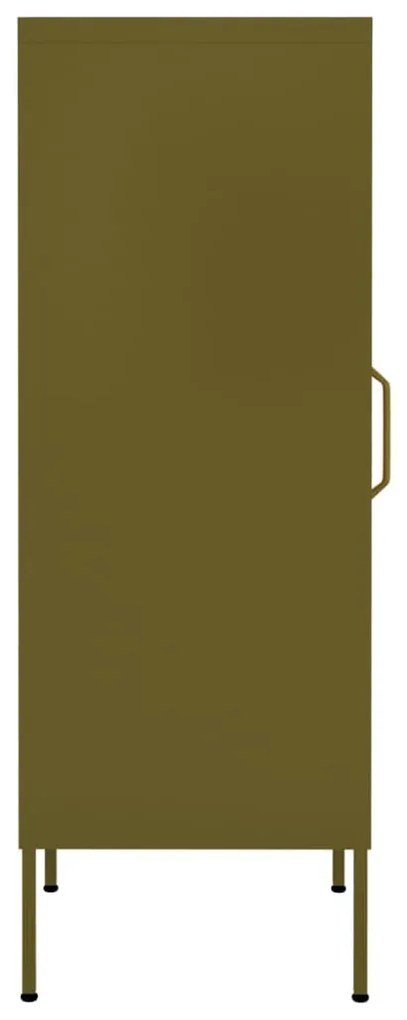 Armário de arrumação aço 42,5x35x101,5 cm verde-azeitona