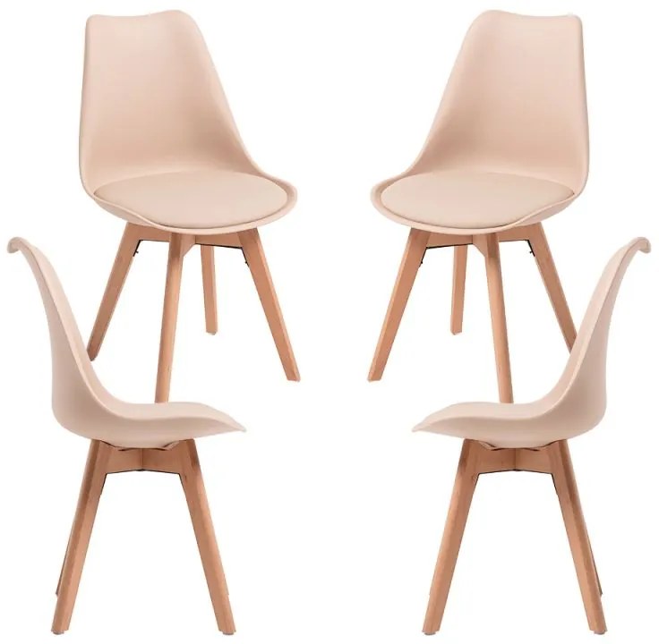 Pack 4 Cadeiras Synk Basic - Beige