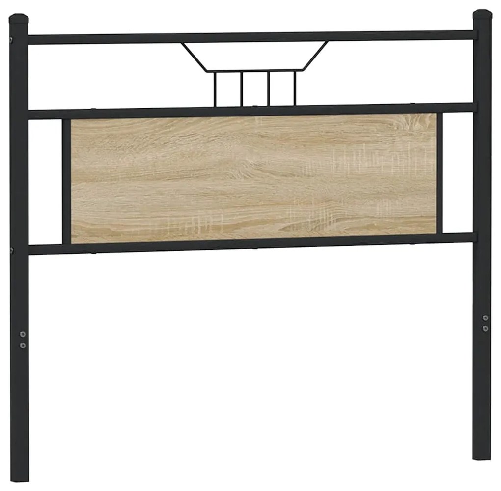 Cabeceira de cama 100 cm derivados madeira/aço carvalho sonoma