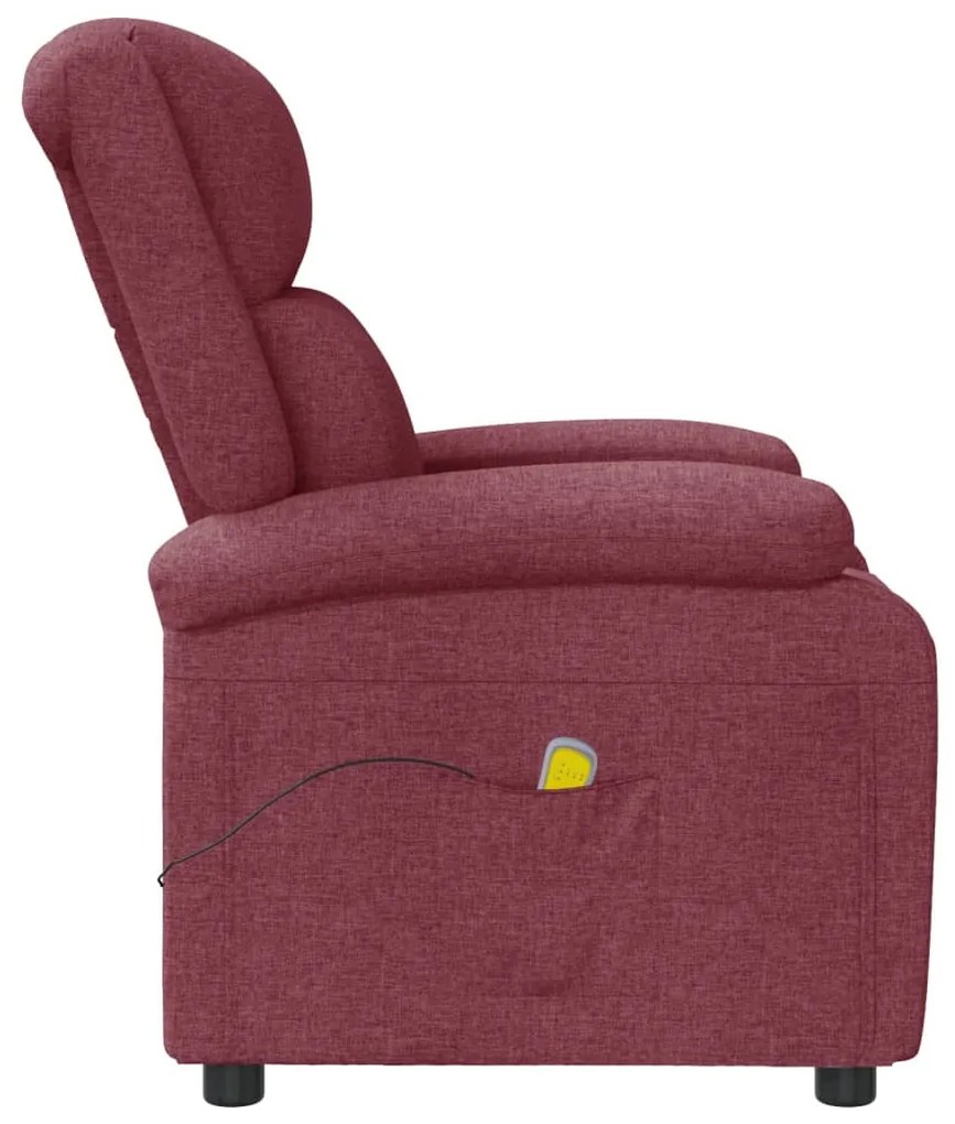 Poltrona de massagens tecido vermelho tinto