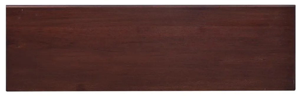 Móvel de TV 100x30x45 cm madeira mogno maciça castanho clássico