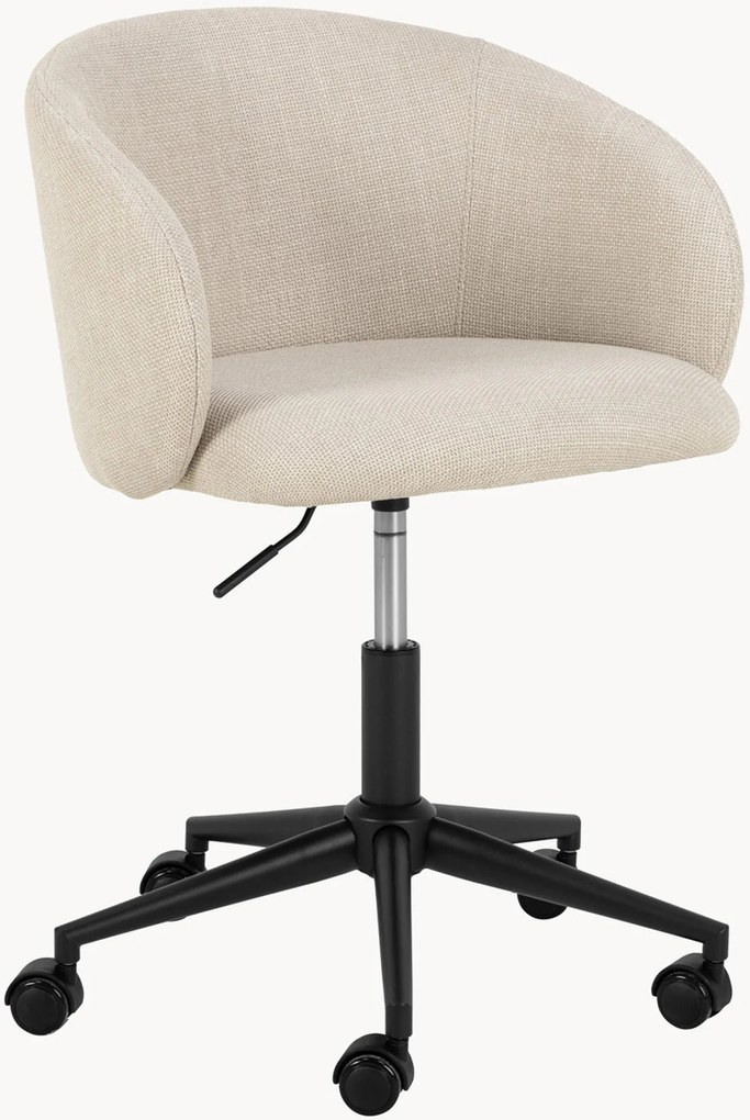 Cadeira de escritório giratória estofada regulável em altura Eleanor