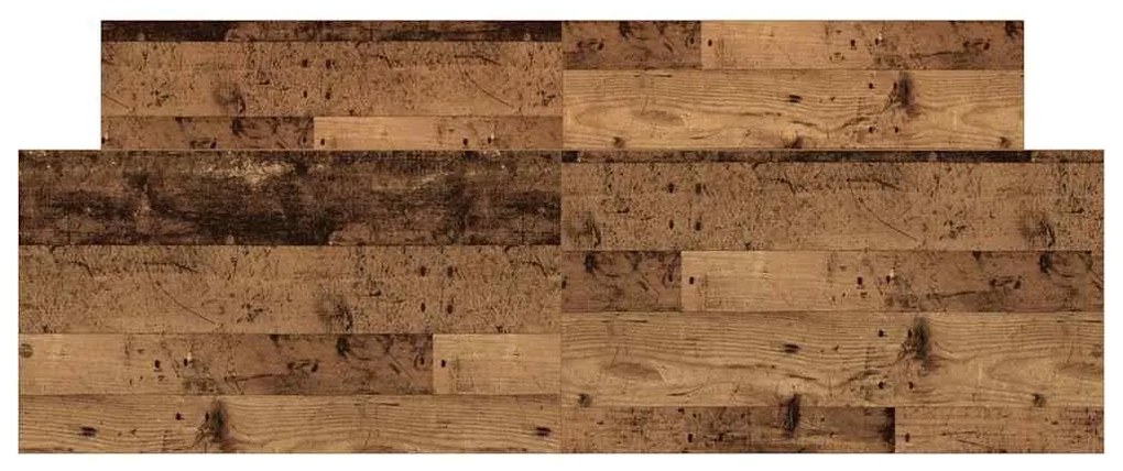 Estrutura de cama sem colchão 140x190 cm madeira velha