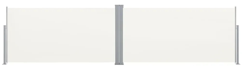 Toldo lateral retrátil, 160 x 600 cm, creme