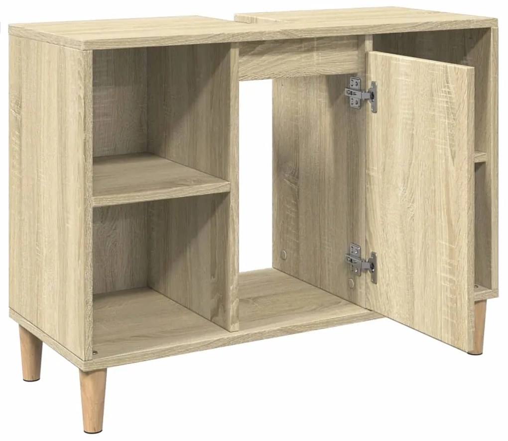 Armário p/ casa banho 80x33x60cm deriv. madeira carvalho sonoma