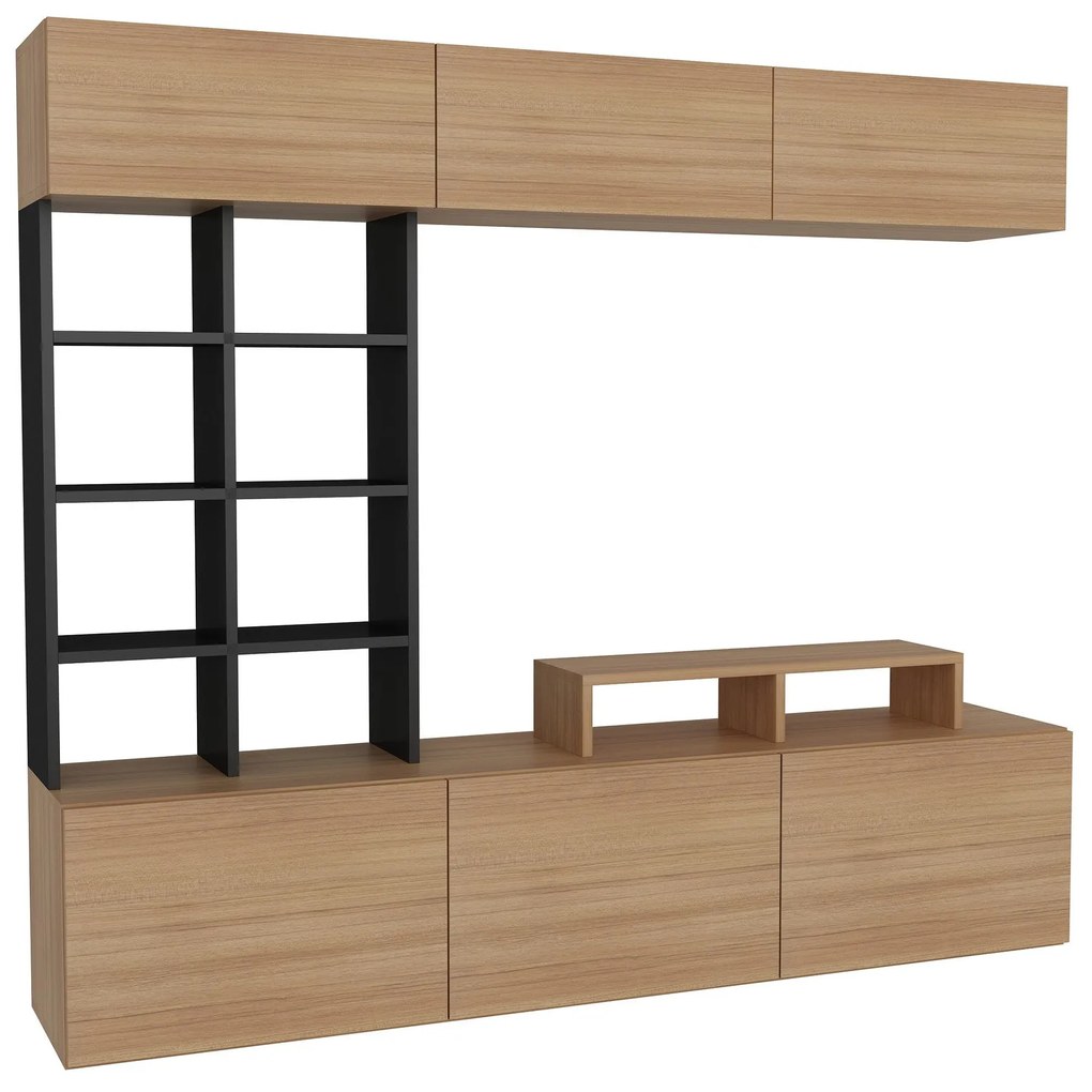 Móvel TV Sasa – Teak Preto – 180 cm