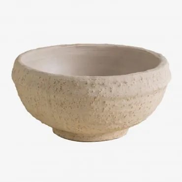 Tigela Decorativa Em Terracota Yacono Branco Pedra - Sklum