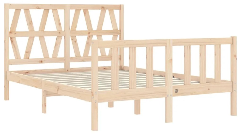 Cama sem colchão 140x190 cm madeira de pinho maciça