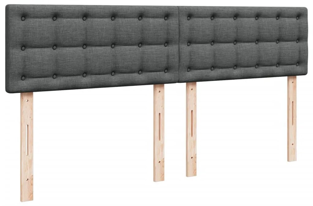 Cama com molas/colchão 180x200 cm tecido cinzento-escuro