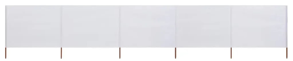vidaXL Para-vento com 5 painéis em tecido 600x120 cm cor areia branca