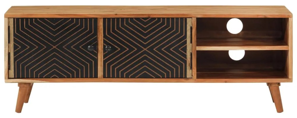 Móvel de TV 112x30x40 cm madeira de acácia maciça