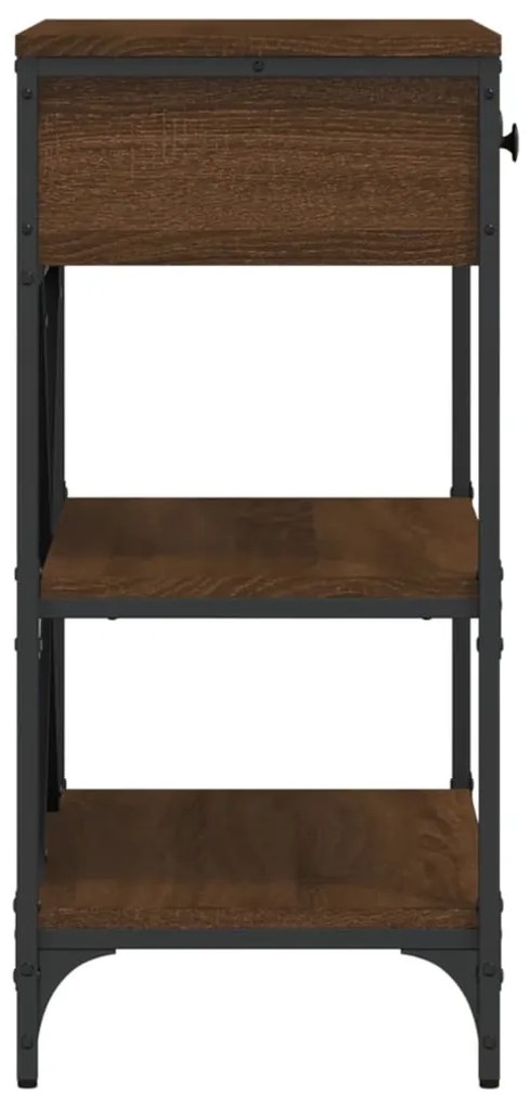 Mesa consola 75x34,5x75 cm derivados madeira carvalho castanho
