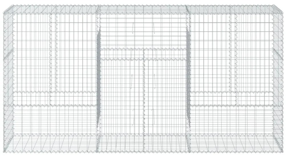Cesto gabião com cobertura 300x50x150 cm ferro galvanizado