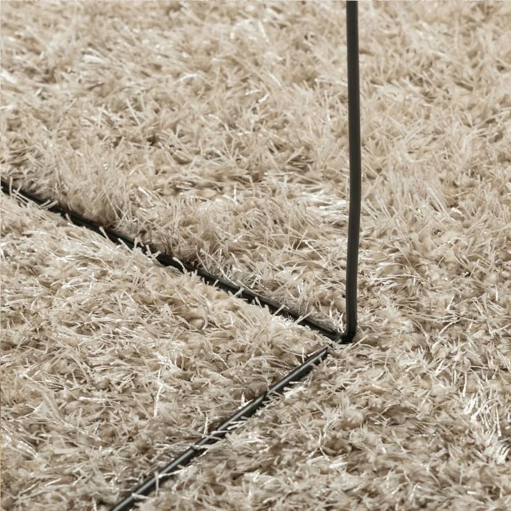 Tapete de pelo alto com aspeto brilhante ISTAN 80x150 cm bege