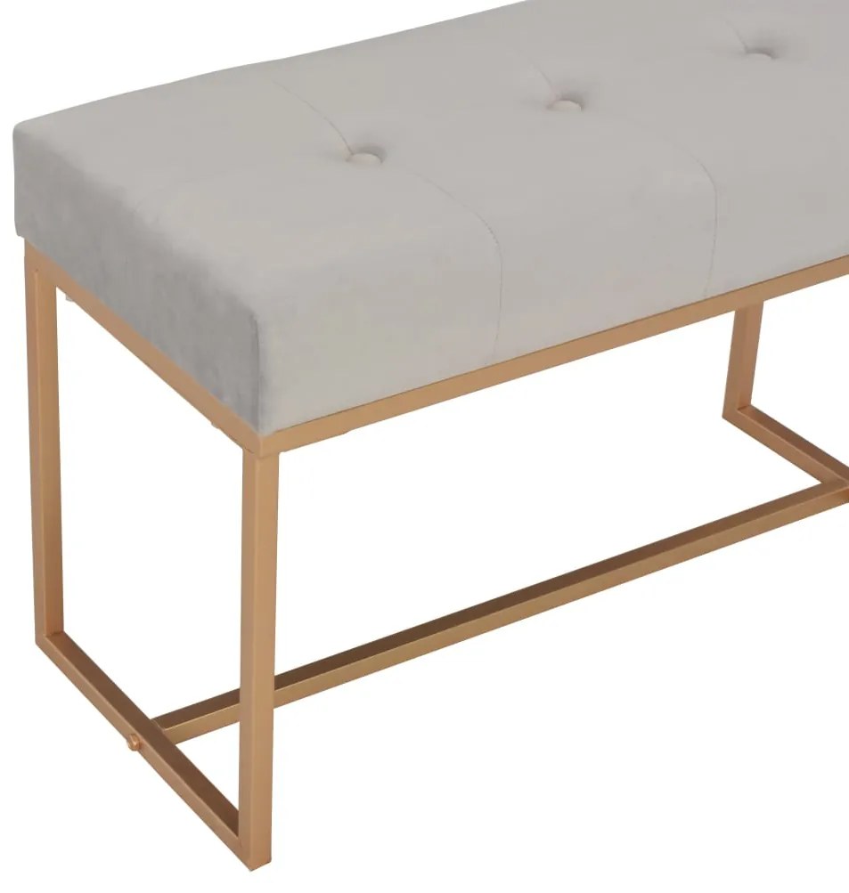 Banco 80 cm veludo cinzento