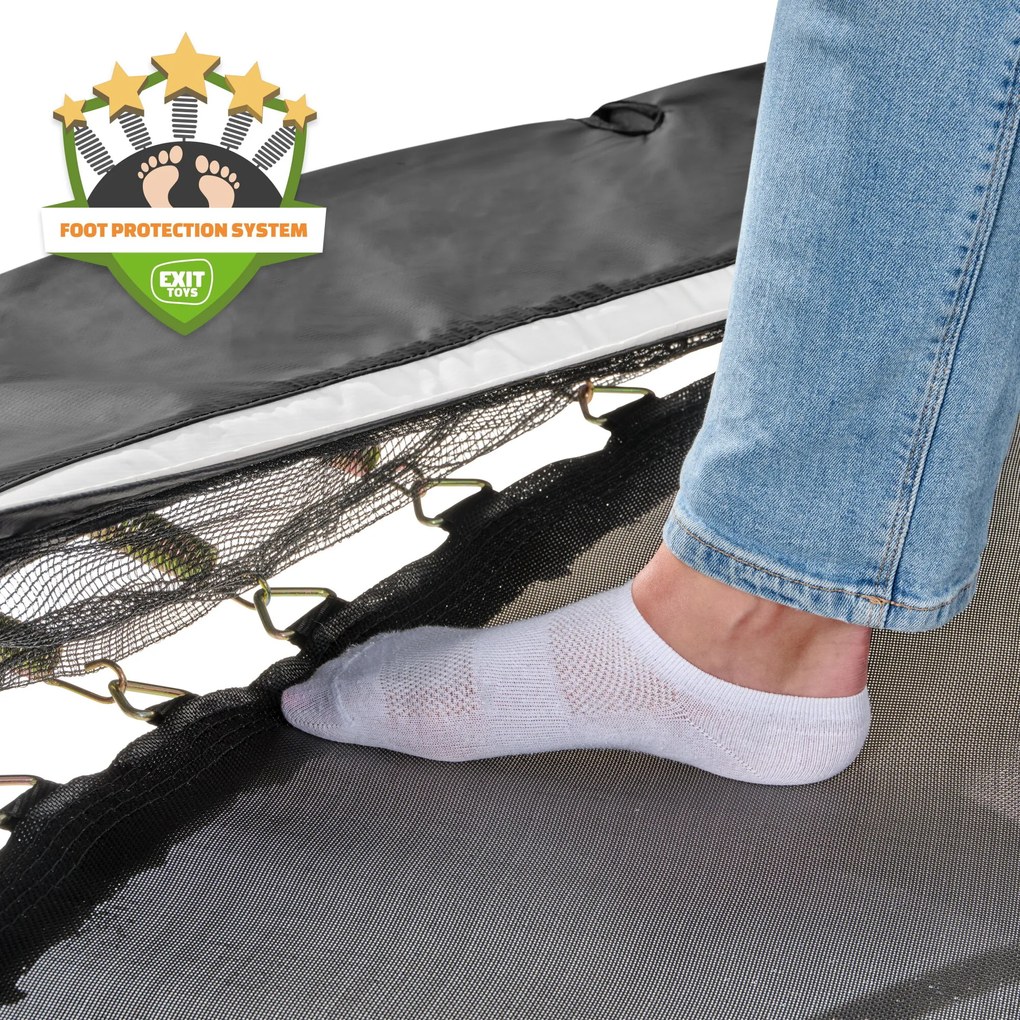 Trampolim redondo de solo Allure Classic ø305 cm - preto