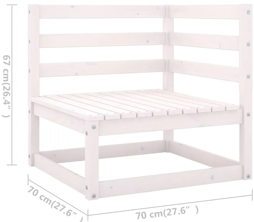 8 pcs conjunto lounge de jardim c/ almofadões pinho maciço