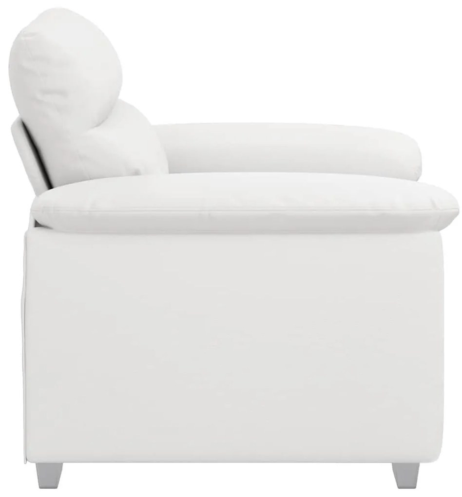 Poltrona 60 cm couro artificial branco