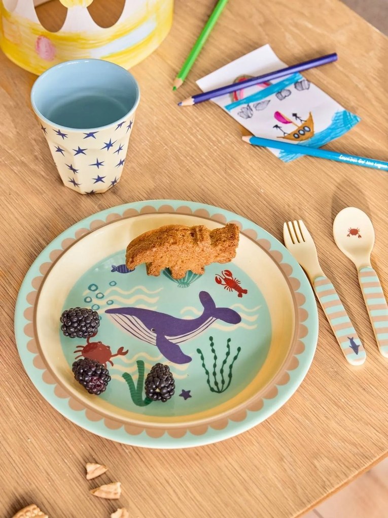 Prato BLUE OCEAN para crianças rice azul-céu