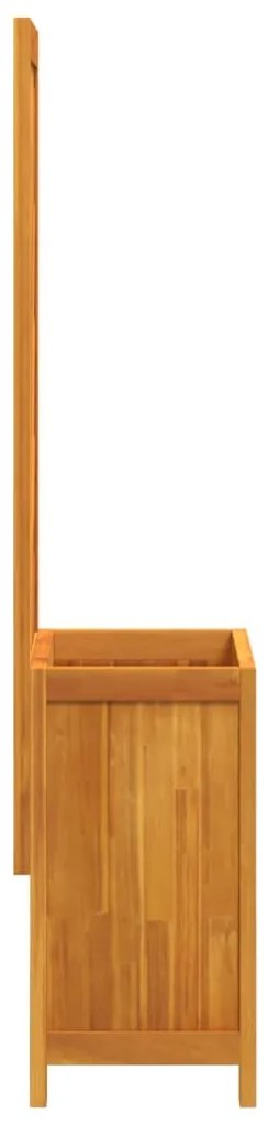 Vaso/floreira c/ treliça 55x29,5x132cm madeira de acácia maciça