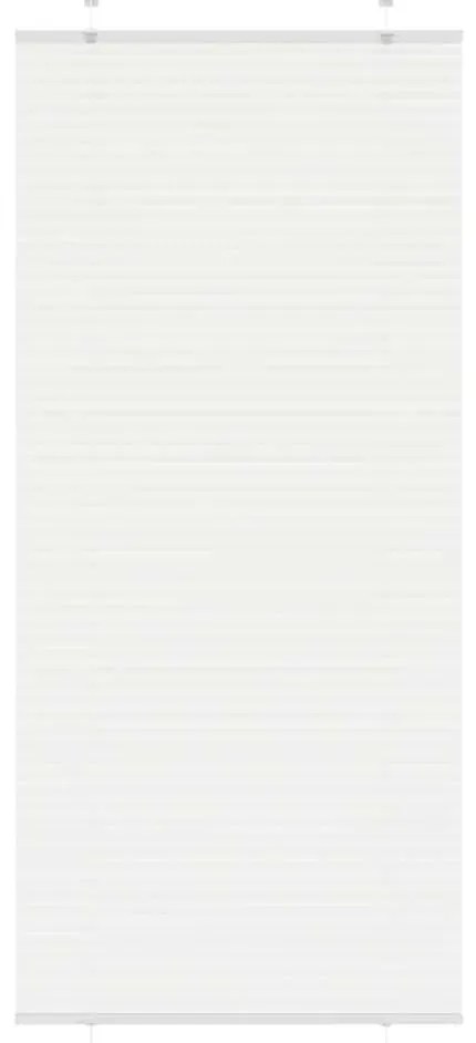 vidaXL Branco Plissada Cega 90x200 cm Largura Tecido 89,4 cm Poliéster