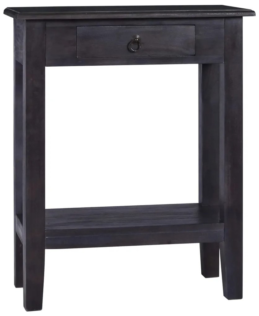 vidaXL Mesa consola 60x30x75 cm mogno maciço castanho café preto-claro