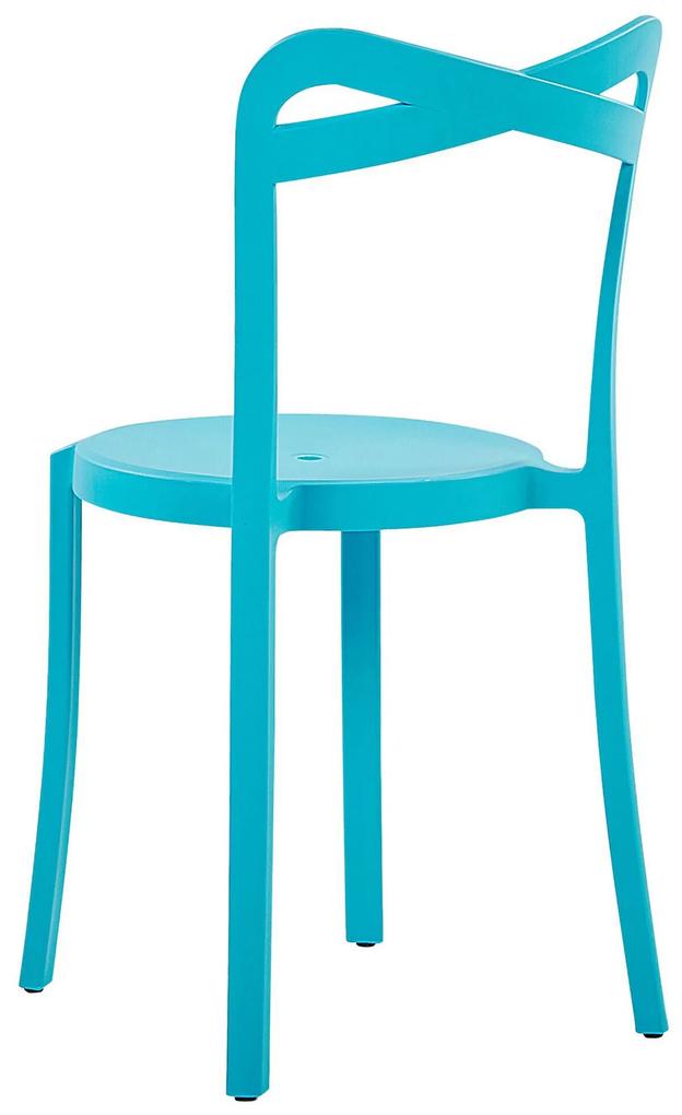 Conjunto de 6 cadeiras de plástico azuis CAMOGLI Beliani