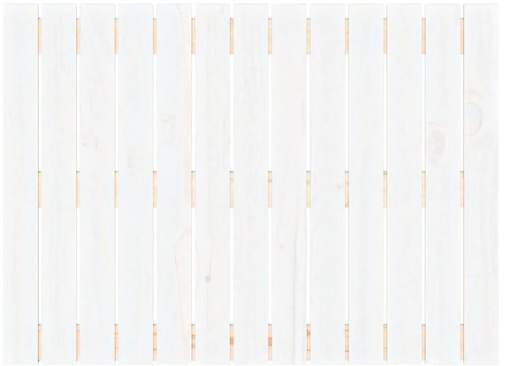 Cabeceira de parede 82,5x3x60 cm madeira de pinho maciça branco
